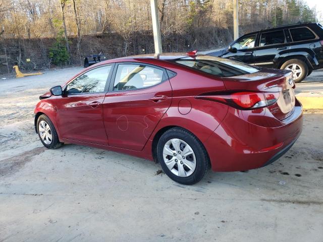 5NPDH4AEXGH761840 - 2016 HYUNDAI ELANTRA SE RED photo 2