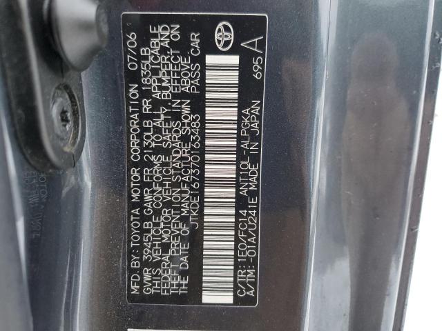 JTKDE167370163483 - 2007 TOYOTA SCION TC 石墨色 照片 12