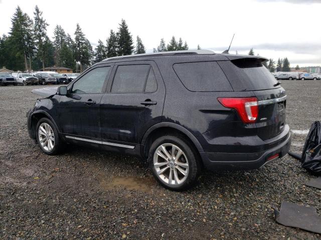 1FM5K8D84KGA15640 - 2019 FORD EXPLORER XLT BLACK photo 2