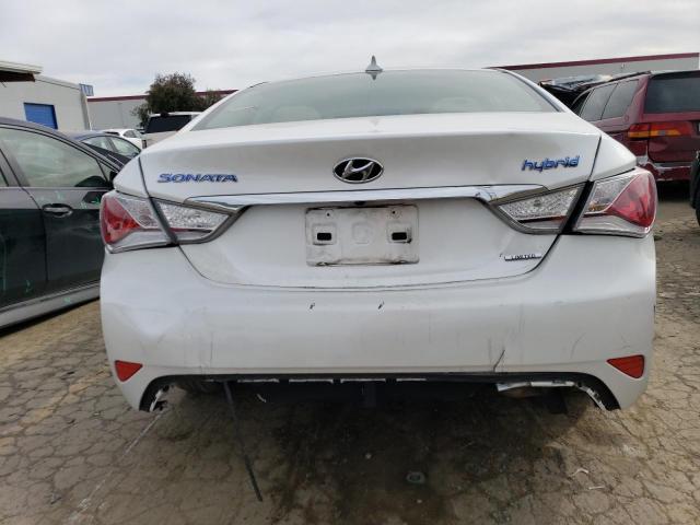 KMHEC4A42DA101588 - 2013 HYUNDAI SONATA HYBRID WHITE photo 6