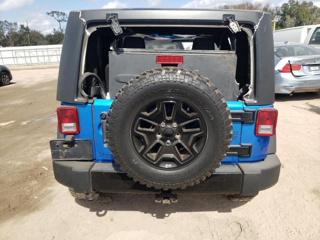 1C4AJWAG2FL530302 - 2015 JEEP WRANGLER SPORT BLUE photo 6