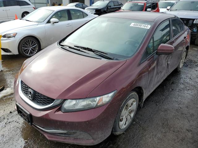 19XFB2F50EE053153 - 2014 HONDA CIVIC LX MAROON photo 1