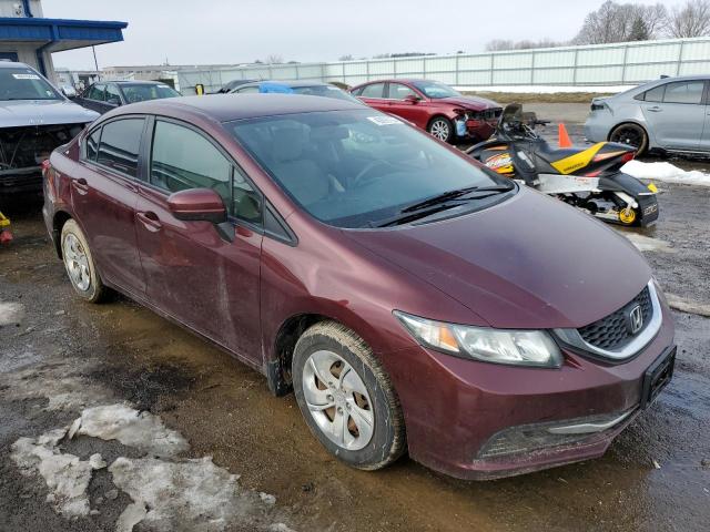 19XFB2F50EE053153 - 2014 HONDA CIVIC LX MAROON photo 4