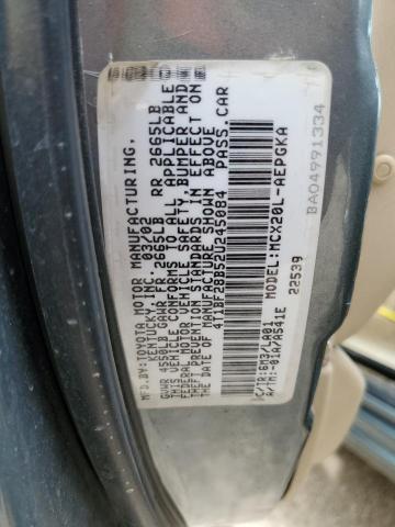 4T1BF28B52U245084 - 2002 TOYOTA AVALON XL GRAY photo 12