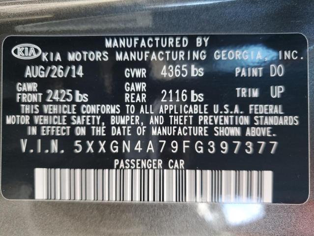 5XXGN4A79FG397377 - 2015 KIA OPTIMA EX GRAY photo 12