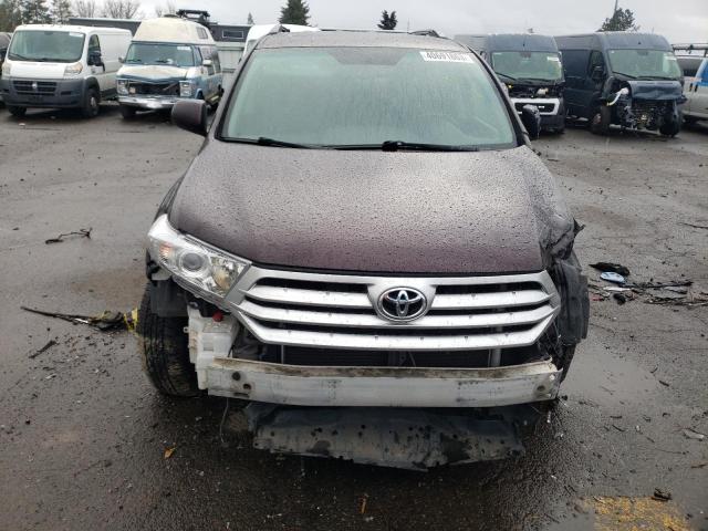 5TDBK3EH5DS227870 - 2013 TOYOTA HIGHLANDER BASE Марун фото 5