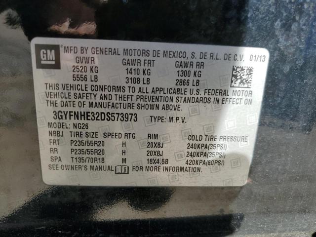 3GYFNHE32DS573973 - 2013 CADILLAC SRX PERFORMANCE COLLECTION Қара фото 12