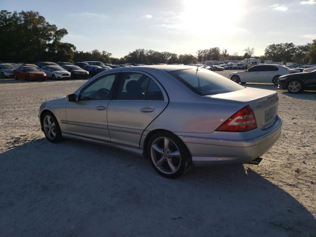 WDBRF40J45F646179 - 2005 MERCEDES-BENZ C 230K SPORT SEDAN SILVER photo 2