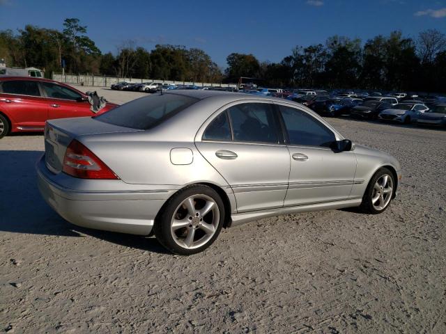 WDBRF40J45F646179 - 2005 MERCEDES-BENZ C 230K SPORT SEDAN SILVER photo 3