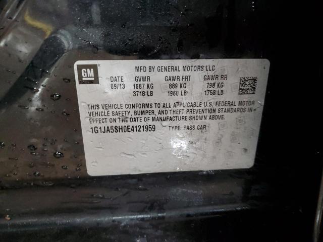 1G1JA5SH0E4121959 - 2014 CHEVROLET SONIC LS BLACK photo 12