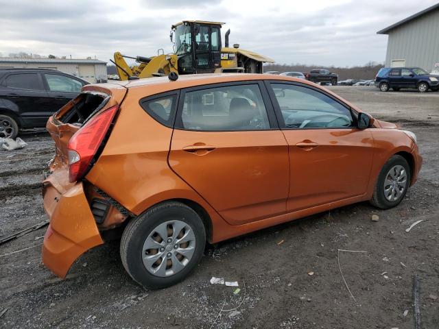 KMHCT5AE8HU310571 - 2017 HYUNDAI ACCENT SE ORANGE photo 3