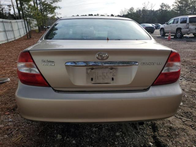 JTDBE32K140271083 - 2004 TOYOTA CAMRY LE CREAM photo 6