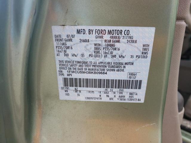 1FMCU59H38KB09684 - 2008 FORD ESCAPE HEV GREEN photo 13