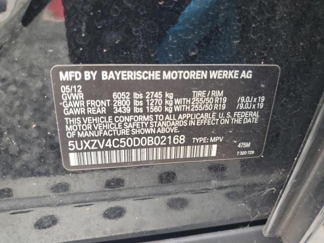 5UXZV4C50D0B02168 - 2013 BMW X5 XDRIVE35I BLACK photo 12