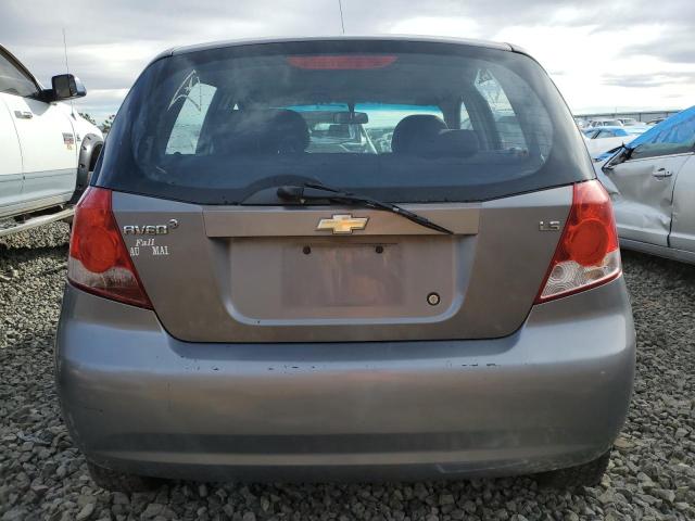 KL1TD66607B784539 - 2007 CHEVROLET AVEO BASE SILVER photo 6