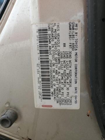 JT6GF10U0X0035290 - 1999 LEXUS RX 300 GOLD photo 13