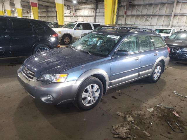 4S4BP61C957328284 - 2005 SUBARU LEGACY OUTBACK 2.5I BLUE photo 1