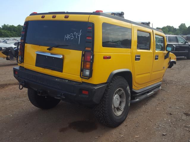 5GRGN23U13H127211 - 2003 HUMMER H2 YELLOW photo 4