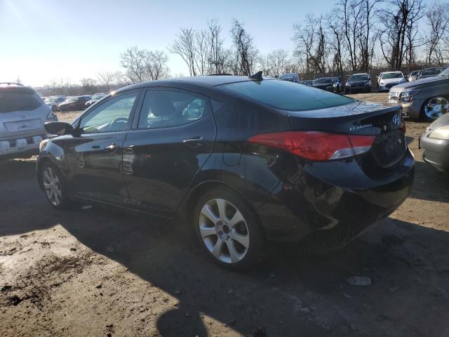 5NPDH4AE6CH108769 - 2012 HYUNDAI ELANTRA GLS BLACK photo 2