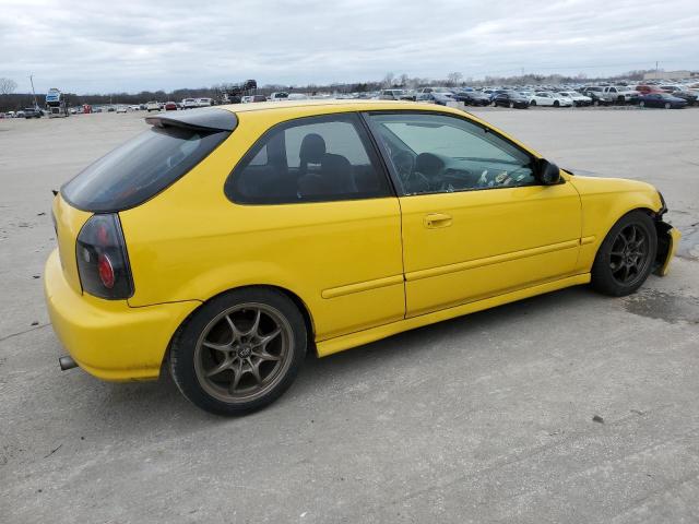 2HGEJ6447XH106150 - 1999 HONDA CIVIC DX YELLOW photo 3