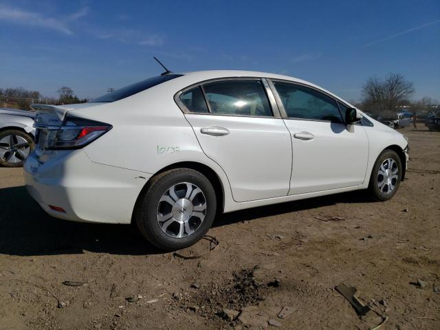 19XFB4F2XDE201681 - 2013 HONDA CIVIC HYBRID WHITE photo 3