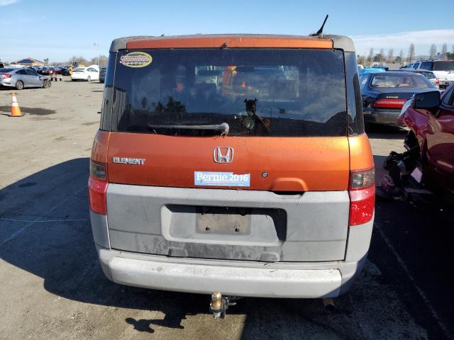 5J6YH28533L049729 - 2003 HONDA ELEMENT EX ORANGE photo 6