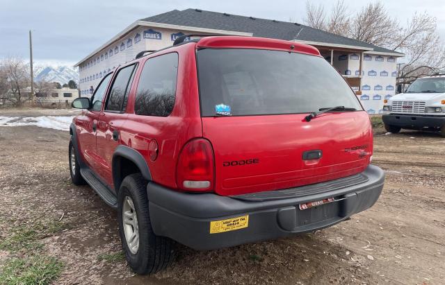 1D4HS38N93F593599 - 2003 DODGE DURANGO SPORT RED photo 3