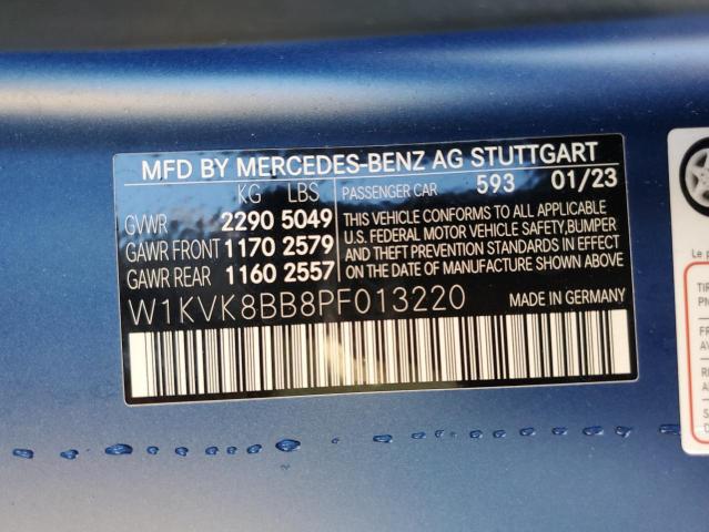 W1KVK8BB8PF013220 - 2023 MERCEDES-BENZ SL 63 AMG BLUE photo 12