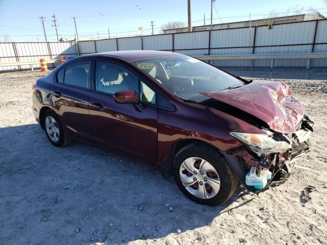 2HGFB2F55FH540940 - 2015 HONDA CIVIC LX RED photo 4