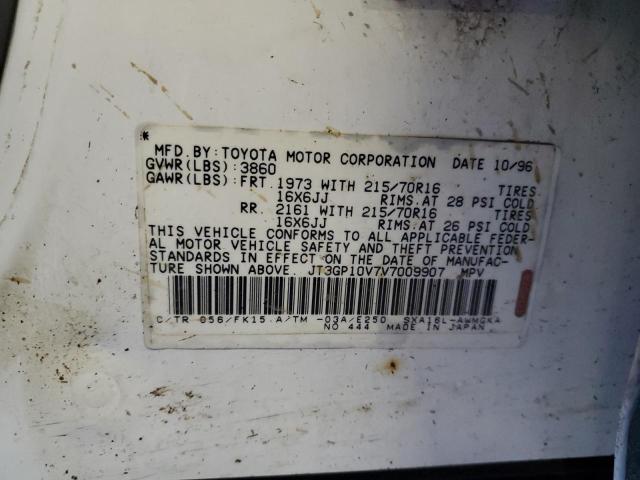 JT3GP10V7V7009907 - 1997 TOYOTA RAV4 WHITE photo 12