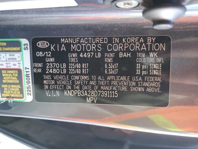 KNDPB3A28D7391115 - 2013 KIA SPORTAGE BASE BLUE photo 12