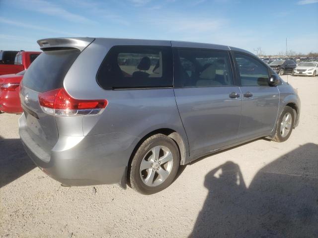 5TDKA3DC8CS010692 - 2012 TOYOTA SIENNA BASE SILVER photo 3