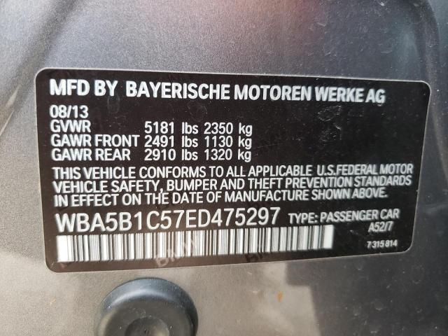 WBA5B1C57ED475297 - 2014 BMW 535 I GRAY photo 12