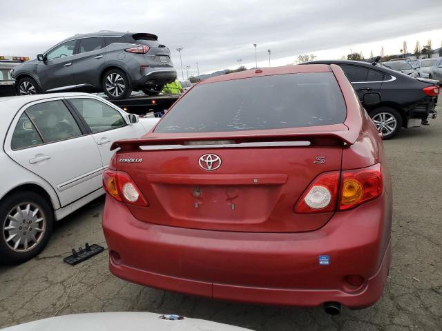 1NXBU40E59Z108776 - 2009 TOYOTA COROLLA BASE BURGUNDY photo 6