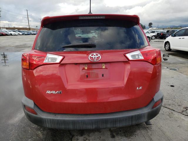 JTMZFREV3EJ005788 - 2014 TOYOTA RAV4 LE RED photo 6