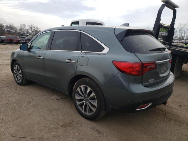 5FRYD3H49EB019668 - 2014 ACURA MDX TECHNOLOGY CHARCOAL photo 2