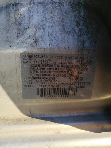 3N1CN8DV0ML855361 - 2021 NISSAN VERSA S SILVER photo 12