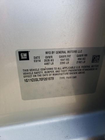 1G11C5SL7EF261879 - 2014 CHEVROLET MALIBU 1LT 棕色 照片 12