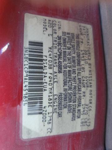 3N1BC1CP9AL459856 - 2010 NISSAN VERSA S RED photo 12