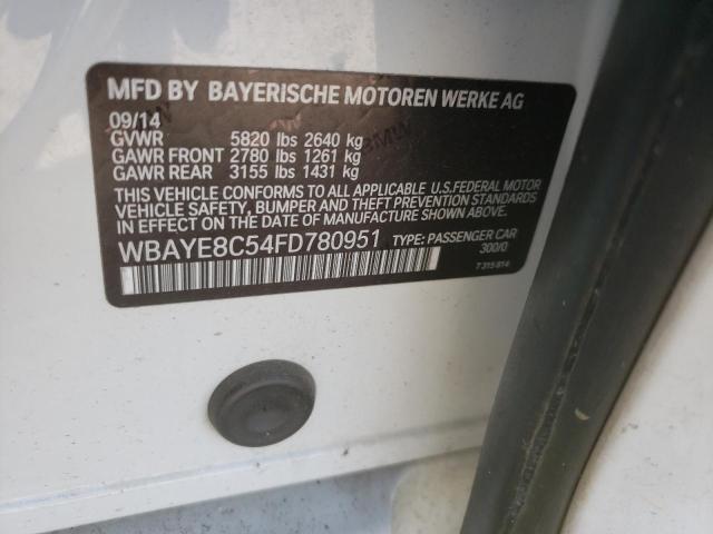 WBAYE8C54FD780951 - 2015 BMW ALPINA B7 LI WHITE photo 12