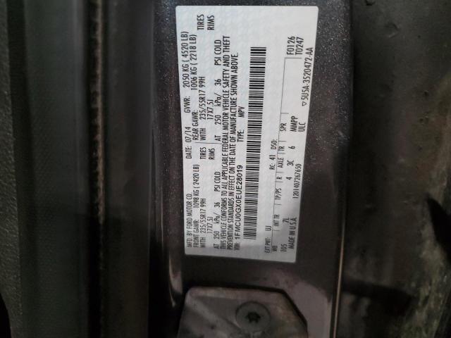 1FMCU0GX0EUE28019 - 2014 FORD ESCAPE SE GRAY photo 13