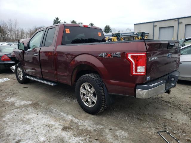 1FTEX1EP0GFC03930 - 2016 FORD F150 SUPER CAB BURGUNDY photo 2