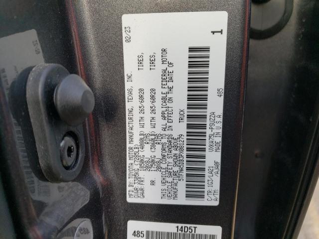 5TFNA5DB3PX081279 - 2023 TOYOTA TUNDRA CREWMAX PLATINUM GRAY photo 12