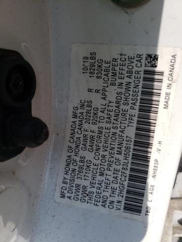 2HGFC2F83LH506157 - 2020 HONDA CIVIC SPORT 白色 照片 13