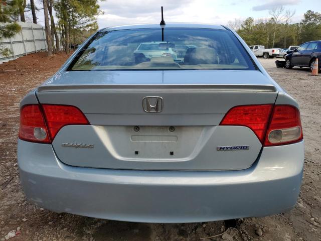 JHMFA36228S013283 - 2008 HONDA CIVIC HYBRID SILVER photo 6