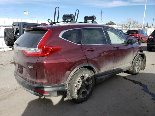 7FARW2H5XJE097684 - 2018 HONDA CR-V EX MAROON photo 3