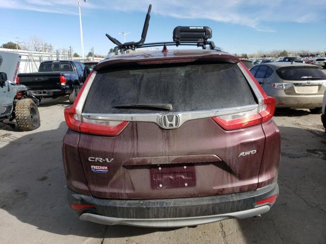 7FARW2H5XJE097684 - 2018 HONDA CR-V EX MAROON photo 6