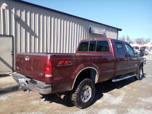 1FTSW31P04EA12114 - 2004 FORD F350 SRW SUPER DUTY MAROON photo 4