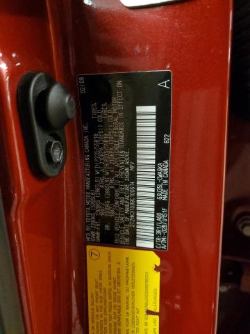 2T2HK31U99C100614 - 2009 LEXUS RX 350 RED photo 12