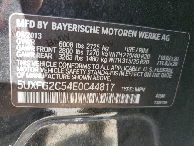 5UXFG2C54E0C44817 - 2014 BMW X6 XDRIVE35I BLACK photo 12